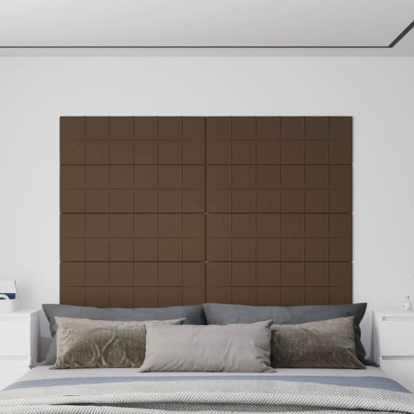 vidaXL Wandpaneele 12 Stück Braun 90x30 cm Stoff 3,24 m², 344117