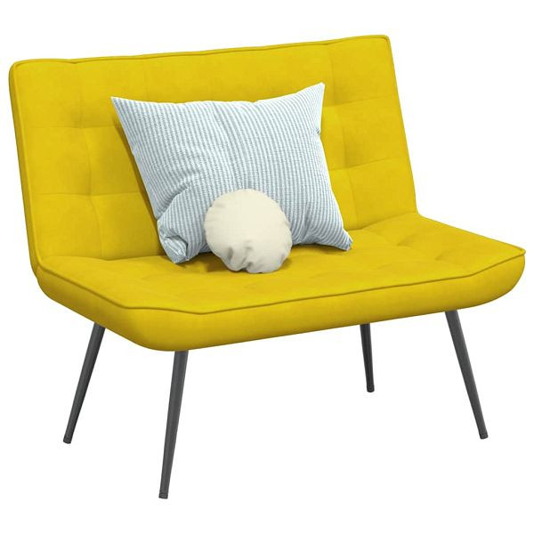 vidaXL Sitzbank Gelb 110x74x84 cm Samt, Blickfang, 4012343