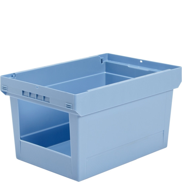 BITO Mehrwegbehälter MB ohne Zubehör/Gefahrgut /MB 64424 600x400x423 taubenblau, Entnahmeöffnung stirnseitig, C0401-0020