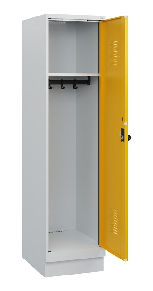 C+P Spind Evolo PLUS, Sockel, 1 Abteil, 1630x400x500mm, 7035/1004, Drehriegel, 0490205-12 S10000