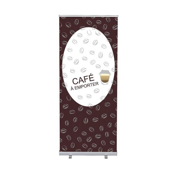Showdown Displays Roll-Banner Budget 85 Komplettset Kaffee To Go Französisch, RBB085LSFI553