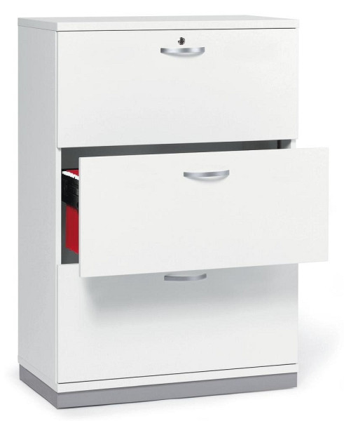 Deskin Hängeregistraturschrank MULTI M pro, Dekor weiß, B 800 x H 1140 x T 420 mm, 268340