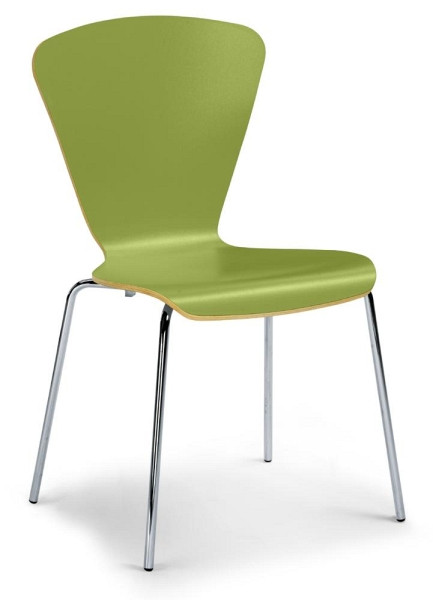 Deskin Besucherstuhl TRIAS, Kiwigrün, 500 x 515 x 840 mm, VE: 4 Stück, 348552