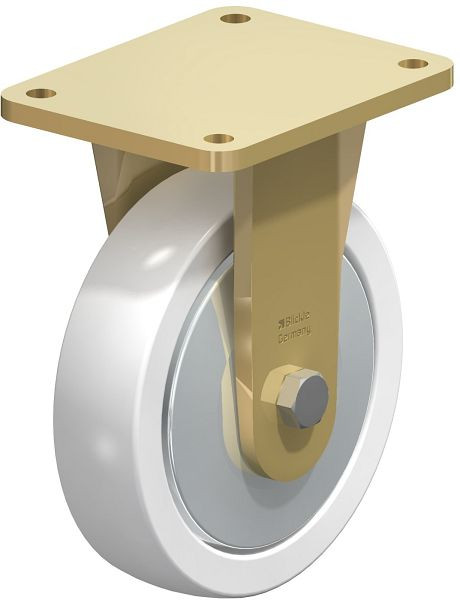 Blickle BS-SPO 200K-FA Stahlgeschweißte Schwerlast-Bockrolle, Polyamid, Weiß, 265181