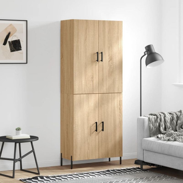 vidaXL Highboard Sonoma-Eiche 69,5x34x180 cm Holzwerkstoff, 3195686