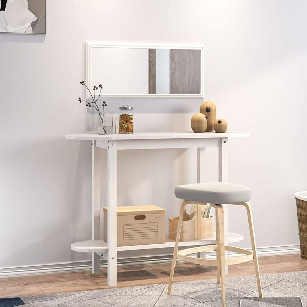 vidaXL Konsolentisch Weiß 110x40x80 cm Massivholz Kiefer, 822298