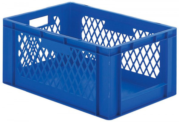 LA-KA-PE TK 600/270-5, rot, Transport-Stapelkasten, 1 Stirnseite offen, Wände durchbrochen, Boden geschlossen, VE: 2 Stück, 07100 22 51