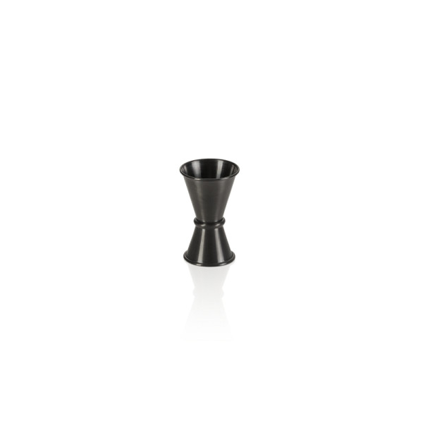 WAS Jigger, Ø 4,5 cm, Höhe 7 cm, 1,5/3 cl, schwarz, Chromnickelstahl, PVD Beschichtung, 1008100