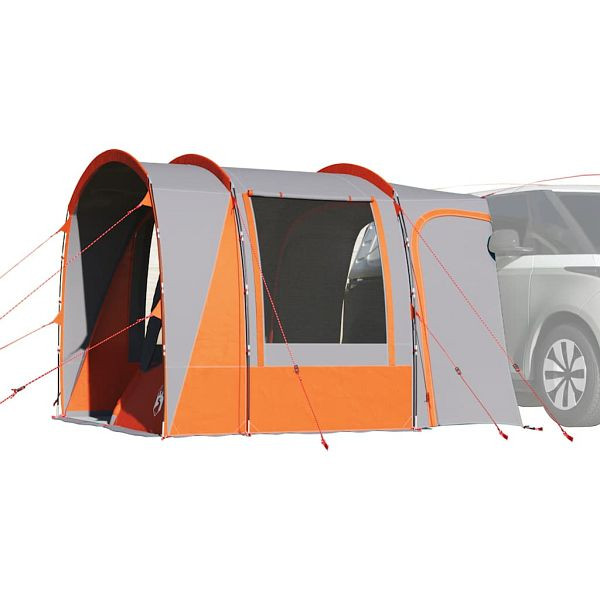 vidaXL Autozelt 4 Personen Grau und Orange Wasserfest, 4009499