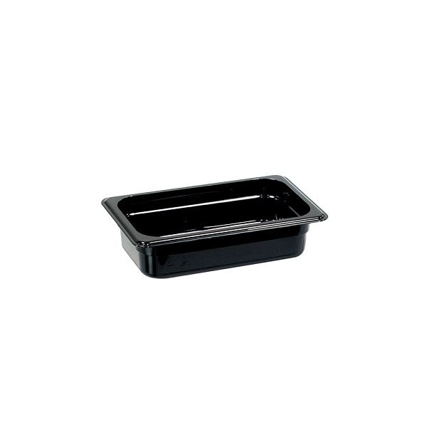 Stalgast Gastronormbehälter, Polycarbonat, schwarz, GN 1/4 (65 mm), GN1214065