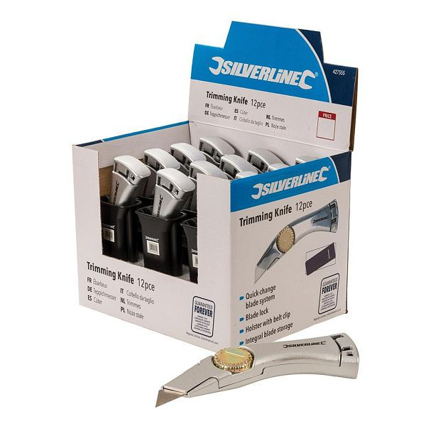 Silverline Teppichmesser, Verkaufsdisplay, 12 Stück, 427555