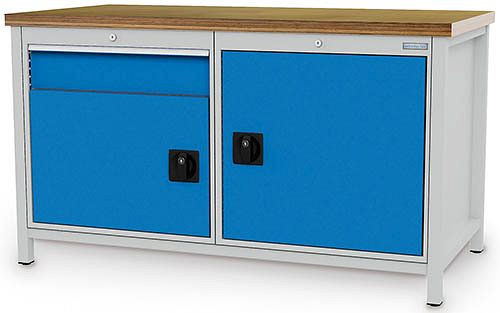 Bedrunka+Hirth Kastenwerkbank Serie 1500 R24-24, 1x150mm, Schubladen-Vollauszug 100%, 1500 x 750 x 959 mm, 03.15.21V9