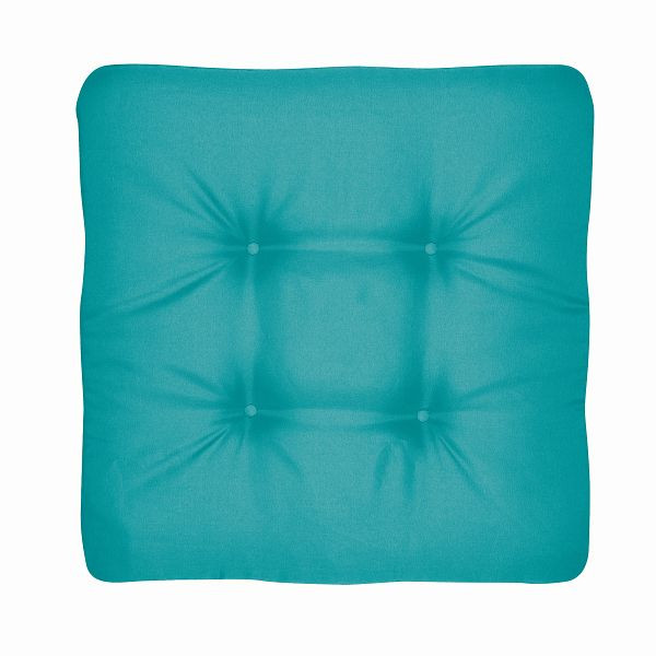 doppler Sitzkissen LOOK, 45x45x4 cm, 944 türkis, mit Kreisstepp, 534750944