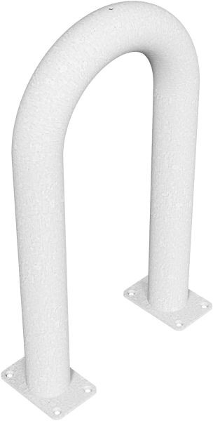 Schake Universalbügel aus Stahlrohr Ø 76 x 2,6 mm für Dübel Befestigung, Gesamtbreite: 400 mm, Gesamthöhe: 650 mm, feuerverzinkt, 477_04P