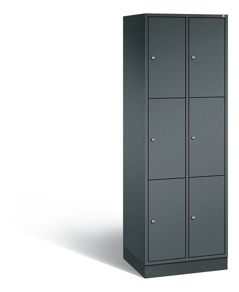 C+P Schließfachschrank Intro, 6 Fächer, H1950xB620xT490 mm, Anthrazit, 8370-201 S10105