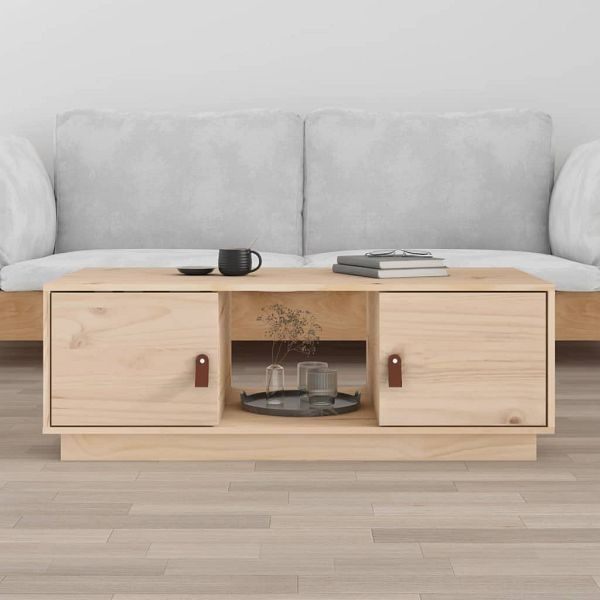 vidaXL Couchtisch 100x50x35 cm Massivholz Kiefer, 818265