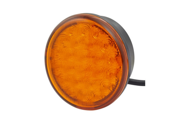 HELLA Blinkleuchte, 83mm, LED, 12/24V, Anbau/geschraubt, Lichtscheibenfarbe: gelb, Kabel: 2500mm, Stecker: offene Kabelenden, hinten, 2BA 959 011-001