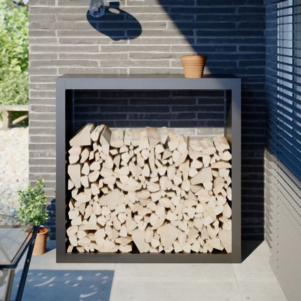 vidaXL Brennholzregal Anthrazit 100x40x100 cm Stahl, 850970