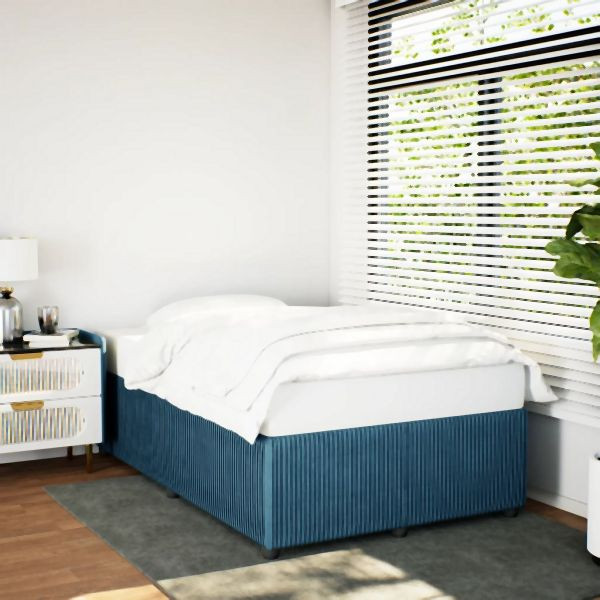 vidaXL Bettgestell Blau 120x190 cm Samt, besserer Schlaf, 3284998