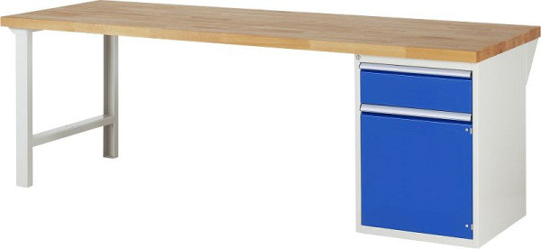 RAU Werkbank Serie 7000 - Modell 7502-1, B2500 x T900 x H890 mm, 13-7502A1-259B4M.11