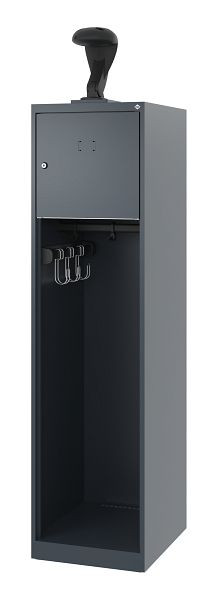 C+P Feuerwehrspind Evolo, Modell YOUNGSTER, 1 Abteil, H1530xB400xT500 mm, Anthrazit, Helmhalter, 0490015-12 S10004