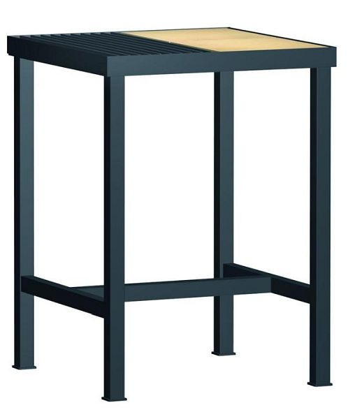 KLW Schweißtisch 625 x 625 x 855 mm L x T x H, geteilte Arbeitsfläche mit Schamottsteinen und Rost, WPS01N-0625-001