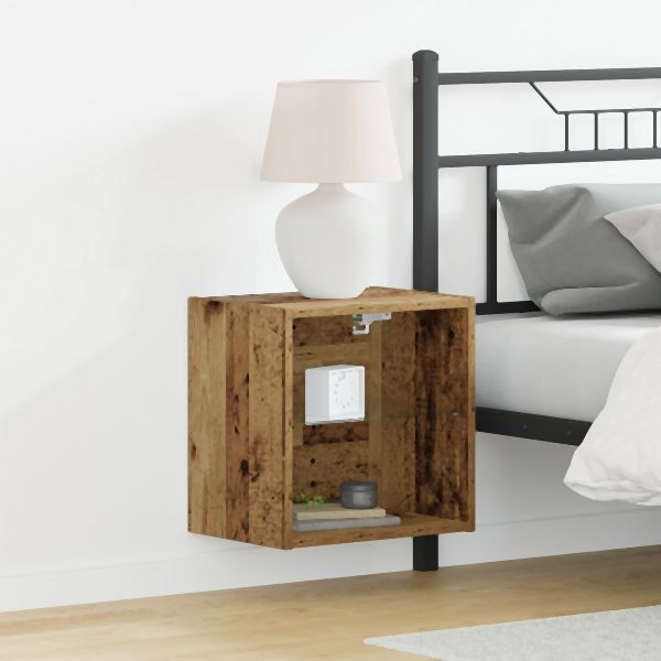 vidaXL Wandregal 2 Stück Alte Eiche 40x28,5x40 cm Holzwerkstoff, 863091