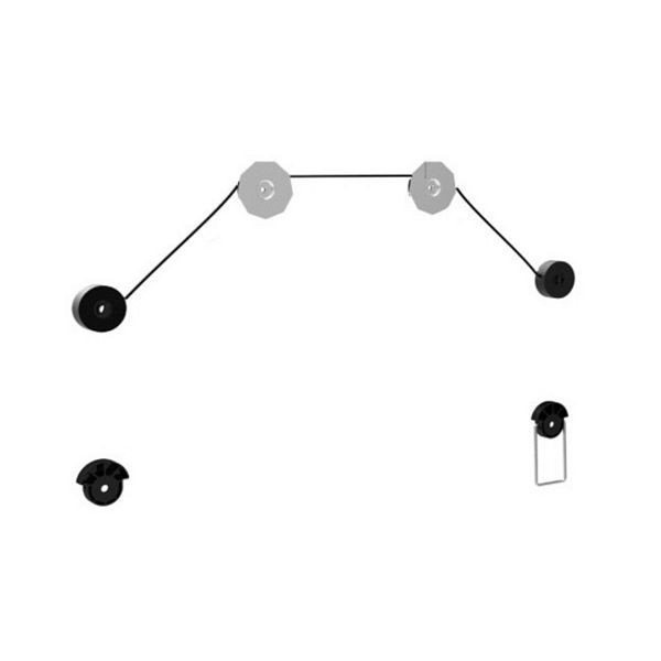 shiverpeaks BASIC-S, Plasma/LCD, LED Wandhalter, Seilsystem, Wandabstand 18 mm, max. Tragkraft 45 kg, VESA standard, BS89765