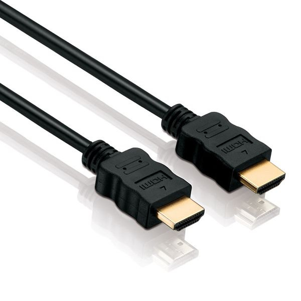 Helos Anschlusskabel, HDMI Stecker/Stecker, 4K, BASIC, 5,0m, schwarz, 118872