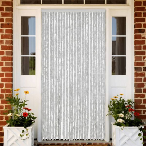 vidaXL Fliegenvorhang Grau 100x230 cm Abmessung Chenille, 377352