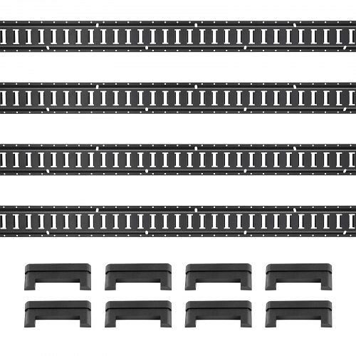 VEVOR E-Track-Schienen-Set, 2 Fuß, 4er-Pack, Tragfähigkeit bis zu 907 kg, robust mit Schrauben für Garagen, Lieferwagen, Anhänger, HSFMTCEXXJGDSLOGKV0