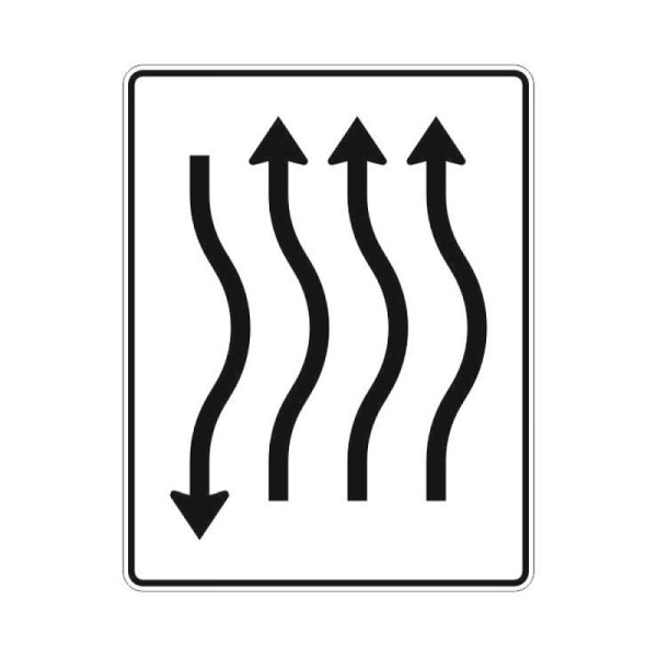 Stein HGS Verschwenkungstafel nach Zeichen 514-22, Flachform 3 mm, RA2, RA2, Flachform 3 mm, 514-22.0004