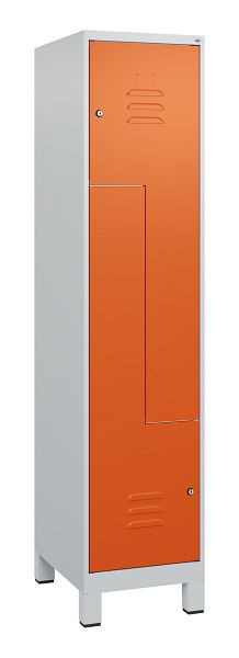 C+P Z-Spind Classic PLUS, Füße, 2 Abteile, 1800x400x500mm, 7035/2004, Zylinderschlösser, 0800137-122 S10031