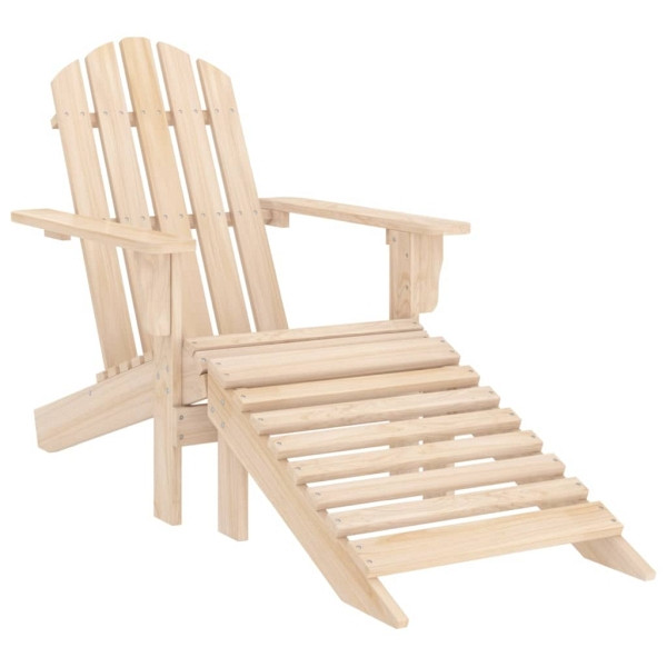 vidaXL Adirondack-Gartenstuhl mit Fußteil Massivholz Tanne, 315862