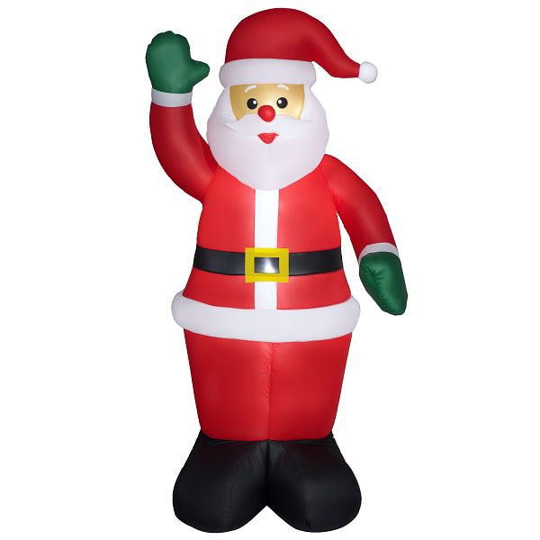 Outsunny Weihnachtsmann, 1,84 m groß, mit LED-Beleuchtung, selbstaufblasende Gartendeko, 844-932V90RD