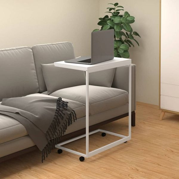 vidaXL Beistelltisch mit Rollen Weiß 55x35x70 cm Holzwerkstoff, 343103