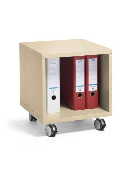 Deskin Multifunktionswagen MODUL, offen, Dekor Ahorn, H 465 x B 420 x T 420 mm, 286657