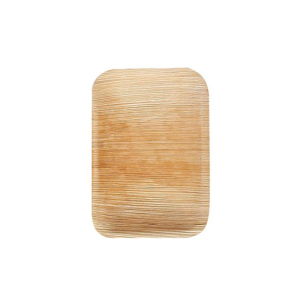 NATURE Star Bio Teller, rechteckig, 170 x 120 mm, Palmblatt Höhe 18 mm, natur, VE: 200 Stück, 410632