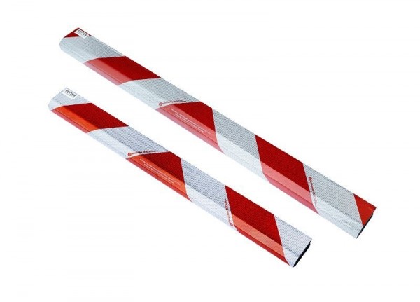 ZEBRA Warnbalken rot-weiß mit 8 Magneten - Dicke 45 mm / Länge 1000 mm, WBRW-1000-8M