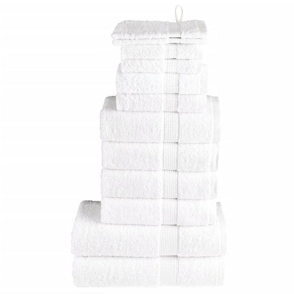 vidaXL 12 tlg. Premium-Handtuch-Set SOLUND Weiß 600 g/m², 137570