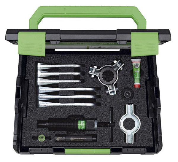 KUKKO Hydraulischer "4 Abzieher" - Satz mit selbstzentrierenden Abzughaken, Spannweite außen: 150 mm, 845-150