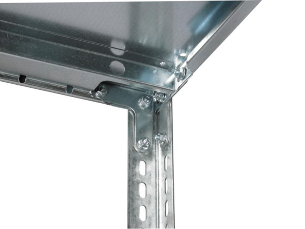 Schulte Anbauregal, Schraubregal MULTIplus250, 2500 x 1300 x 500 mm, RAL 7035 lichtgrau, 6 Fachböden, 30856-130