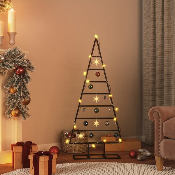 vidaXL Metall-Weihnachtsbaum für Dekorationen Schwarz 125 cm, 359596