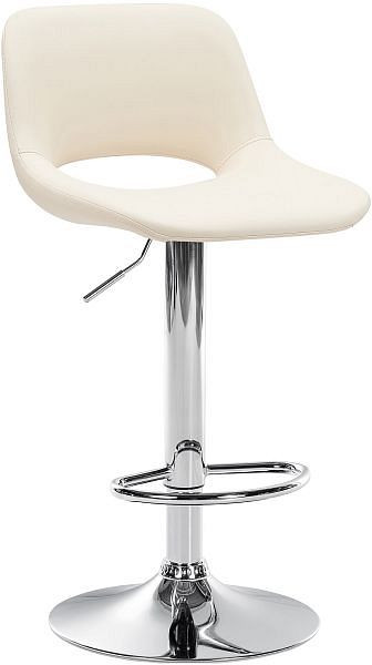 CLP Barhocker Camden Kunstleder chrom, creme, 324136