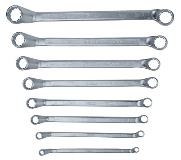 KS Tools Doppel-Ringschlüssel-Satz, gekröpft, 8-teilig 6-22mm, 517.0248