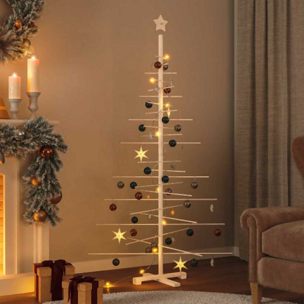vidaXL Weihnachtsbaum Holz zum Schmücken 180 cm Massivholz Kiefer, 357991