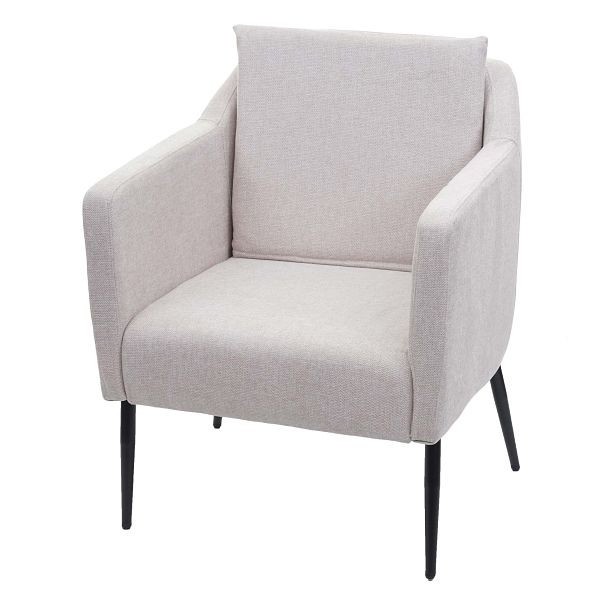 Mendler Lounge-Sessel HWC-H93a, Sessel Cocktailsessel Relaxsessel, Stoff/Textil creme-beige, 74712