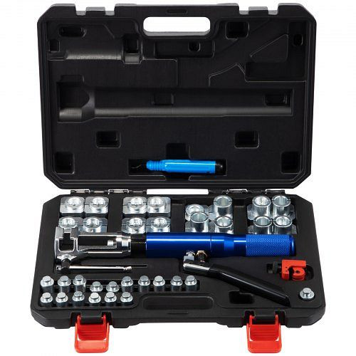 VEVOR 72485-PRC Hydraulisches Bremsleitungs-Bördelgerät 30-tlg. mit 45° Kegel, 16 Matrizen & Adaptern für 3/16"-1/2" Rohre, KKJDXTZ450305CHVCV0