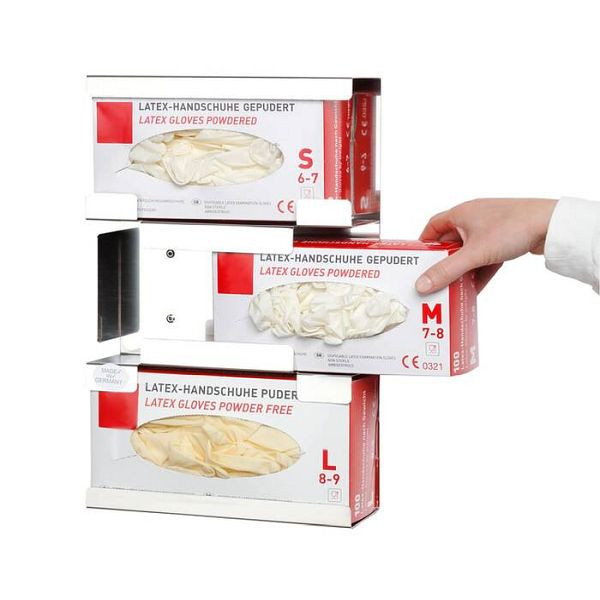 Stein HGS Halterung für Handschuh-/ Handtuchbox, 1 Box geschlossen inkl. Dreikantschloss, 140 x 270 x 75 mm, 35998