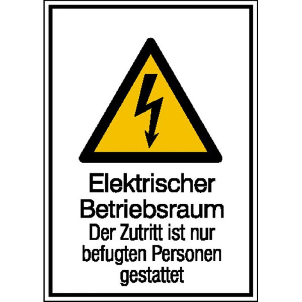 Stein HGS Elektrokennzeichnung/Kombischild, Elektrischer Betriebsraum..., Aluminium, geprägt, 262 x 371 mm, 11.1344